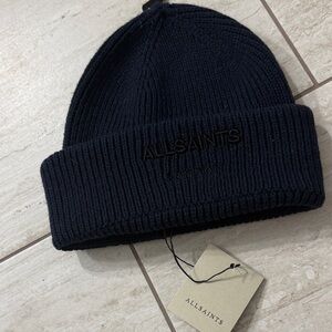 All Saints deep water blue (navy) ..wool blend beanie
O/S..nwt ..